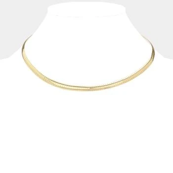 FASHNZFAB | 18" Metal Omega Chain Necklace - Gold,商家Premium Outlets,价格¥227