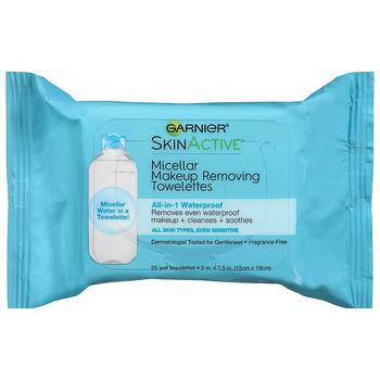 商品Garnier SkinActive | Micellar Waterproof Makeup Remover Wipes,商家Walgreens,价格¥51图片