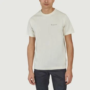 推荐T-shirt with logo and print on back Buttercream KNOWLEDGE COTTON APPAREL商品