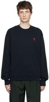 商品AMI | Black Ami de Cœur Long Sleeve T-Shirt,商家SSENSE,价格¥778图片