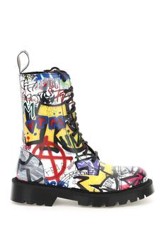 推荐Vetements graffiti lace-up boots商品