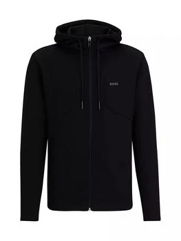 Hugo Boss | Cotton-Blend Zip-Up Hoodie with Hd Logo Print 独家减免邮费