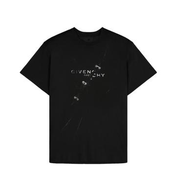 推荐【预售3-7天】纪梵希 2021年 男士黑色针织T恤BM71333Y6B-001商品