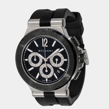 推荐Bvlgari Black Stainless Steel Diagono DG42SCCH Automatic Men's Wristwatch 42 mm商品