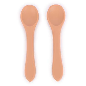 商品Baby Livia | Silicone spoons 2 pack in muted clay,商家BAMBINIFASHION,价格¥98图片