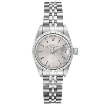 推荐Rolex Silver Stainless Steel Oyster Perpetual Date 69240 Automatic Women's Wristwatch 26 MM商品