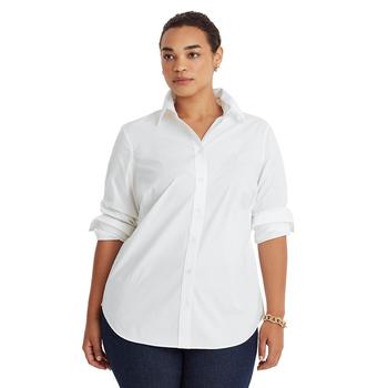 Ralph Lauren | Plus-Size Easy Care Cotton Shirt商品图片,