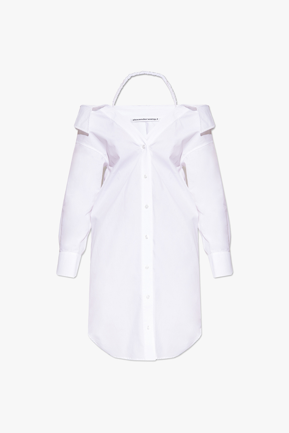 亚历山大王 连衣裙, Alexander Wang | ALEXANDER WANG 女士白色棉质吊带衬衫连衣裙 4WC3226195-111商品图片 独家减免邮费