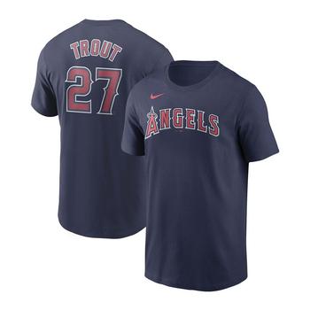 迈克达威代购, NIKE | Men's Mike Trout Navy Los Angeles Angels Name Number T-shirt商品图片 