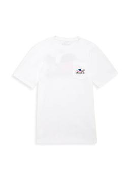 Vineyard Vines衣服, Vineyard Vines | Little Boy's & Boy's Baseball Whale Pocket T-Shirt商品图片 