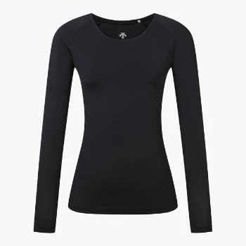 DESCENTE | 高尔夫系列女性网眼混合圆领内搭T恤 DP22WFIN45-BLKG,商家Brilliant Fashion,价格¥454