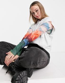ASOS | ASOS DESIGN sleeveless hoodie in ice marl商品图片,4折