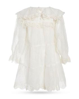 Sea | Girls' Blaine Embroidered Long Sleeve Dress - Little Kid, Big Kid商品图片,