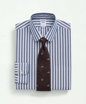 Brooks Brothers | Stretch Supima® Cotton Non-Iron Pinpoint Club Collar, Striped Dress Shirt商品图片,3件7.5折, 满折