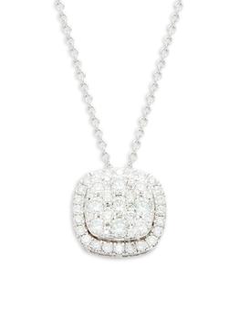 商品​14K White Gold & 1.11 TCW Lab-Grown Diamond Pendant Necklace,商家Saks OFF 5TH,价格¥4610图片