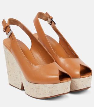 商品Clergerie | Dylan slingback wedge pumps,商家MyTheresa,价格¥4092图片