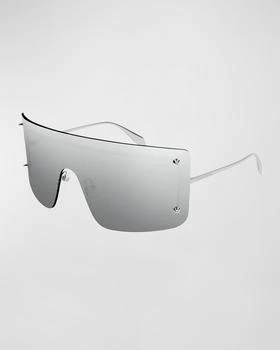 Alexander McQueen | Studded Zinc Alloy Shield Sunglasses,商家Neiman Marcus,价格¥4806