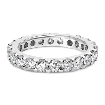 Haus of Brilliance | 14K White Gold Shared Prong Set Round Diamond Eternity Band Ring,商家Premium Outlets,价格¥37892