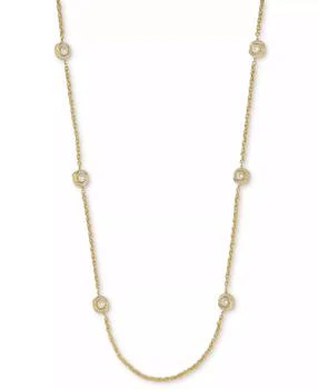 Charter Club | Gold-Tone Pavé & Imitation Pearl Station Necklace, 42" + 2" extender, Created for Macy's,商家Macy's,价格¥192