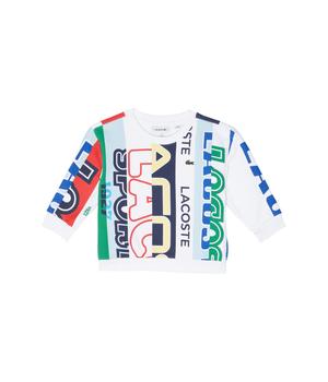 Lacoste | Creative Patterns Multi Logo Crew Neck (Toddler/Little Kids/Big Kids)商品图片,5.8折, 独家减免邮费