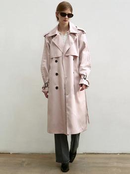商品NICK&NICOLE | Oversized Double Trench Coat (Light Pink),商家W Concept,价格¥609图片