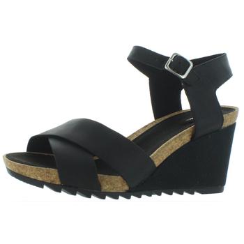 Clarks | Clarks Womens Flex Sun Leather Cork Wedge Sandals商品图片,8折