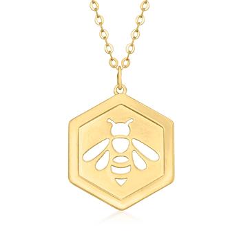 商品Ross-Simons Italian 14kt Yellow Gold Openwork Bumblebee Necklace,商家Premium Outlets,价格¥1310图片