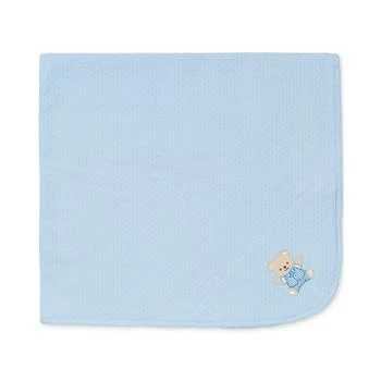 Little Me | Baby Boys Cute Embroidered Bear Cotton Blanket 独家减免邮费