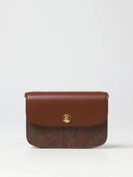 推荐Etro Paisley Essential bag in coated cotton and leather商品