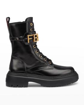 Fendi | Fendigraphy Logo-Cuff Biker Booties商品图片,