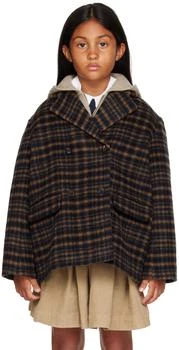 Bonpoint | Kids Navy & Brown Tinley Coat 5.4折, 独家减免邮费