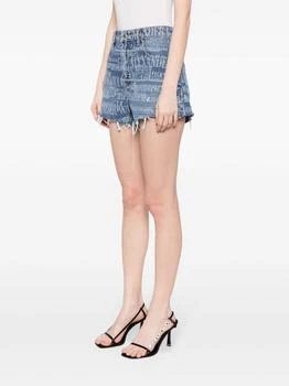 推荐ALEXANDER WANG Women Shredded Newsprint Logo Bite Short商品