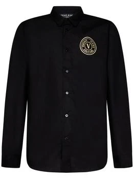 Versace | Versace Jeans Couture Logo Printed Long-Sleeved Shirt 5.3折