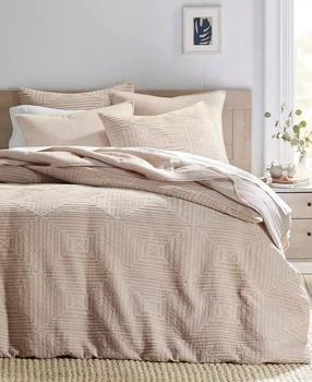 Oake | Concentric Square Matelassé 3-Pc. Duvet Cover Set, King, Exclusively at Macy’s,商家Macy's,价格¥823