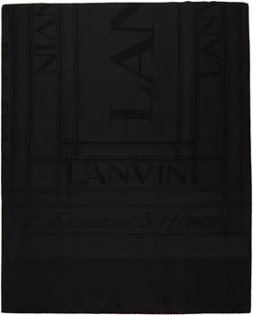 Lanvin | Black Logo Scarf商品图片,额外8.5折, 独家减免邮费, 额外八五折