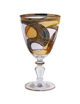 Classic Touch Decor | Set of 6 Water Glasses with 24k Gold Swivel Design,商家Premium Outlets,价格¥2125