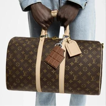 Louis Vuitton | 【预售3-7天】LV/路易威登 男士棕色帆布/皮革钥匙扣/包袋挂饰,商家IWCOCO,价格¥5007