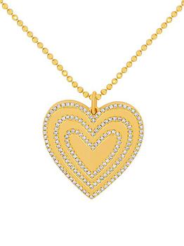 商品Effy | Love Struck 14K Yellow Gold & Diamond Heart Pendant Necklace,商家Saks Fifth Avenue,价格¥14085图片