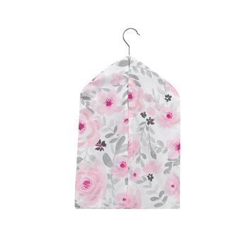 商品Blossom Pink/Gray Watercolor Floral Diaper Stacker图片