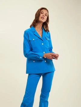 INES DE LA FRESSANGE | Flipper jacket cobalt blue,商家Ines de la Fressange Paris,价格¥2652