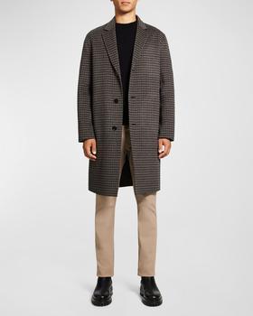 Theory | Men's Suffolk Luxe Check Overcoat商品图片,6.9折