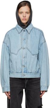 We11done | Blue Paneled Denim Jacket商品图片,4.4折