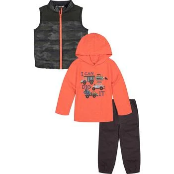 KIDS HEADQUARTERS | Baby Boys T-shirt, Camo Vest and Twill Joggers, 3 Piece Set,商家Macy's,价格¥410
