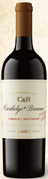 Cartlidge & Browne | 卡蒂诗布朗酒庄赤霞珠干红葡萄酒 2019 | C&B Cabernet Sauvignon 2019 (California),商家California Wine Experience,价格¥275