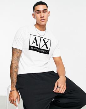 Armani Exchange | Armani Exchange box logo t-shirt in white商品图片,
