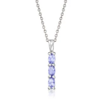 Ross-Simons | Tanzanite Linear Pendant Necklace in Sterling Silver,商家Premium Outlets,价格¥708