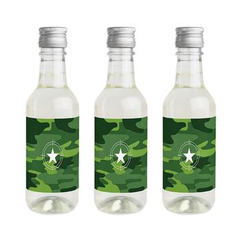 商品Camo Hero - Mini Wine Bottle Stickers - Army Military Party Favor Gift - 16 Ct图片