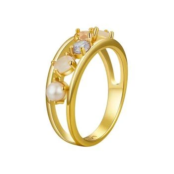 Unwritten | Cubic Zirconia, Faux Opal and Imitation Pearl Ring,商家Macy's,价格¥101