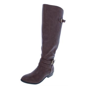 Material Girl, Material Girl | Material Girl Womens Carleigh Wide Calf Faux Leather Riding Boots商品图片 1.5折