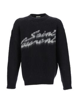 Yves Saint Laurent | Saint Laurent Logo Detailed Long-sleeved Jumper商品图片,8折